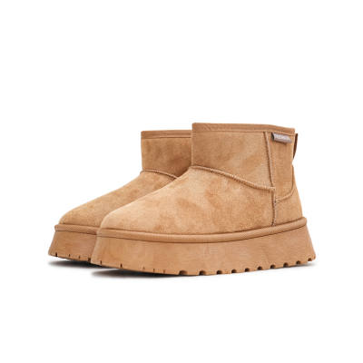 RENBEN1986 Thermal Height Increasing Balance Platform Thickened And Fleece Lined Short Snow Boots Women's