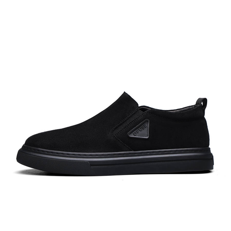 D:FUSE SCANDINAVIA D FUSE SCANDINAVIA Cow Split Leather Casual Shoes Men's Black