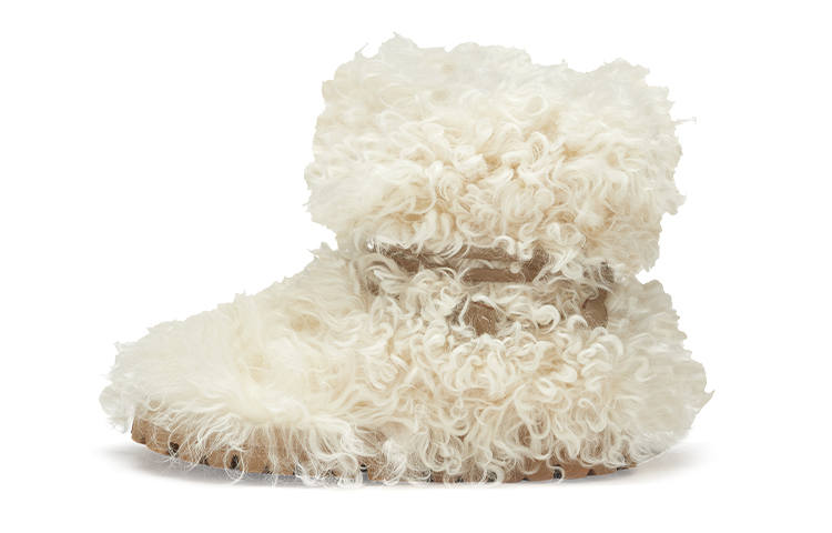 73Hours Small Cloud, Fashion Fleece Lined Thermal Platform Thermal Shearling Fuzzy Short Snow Boots Women's
