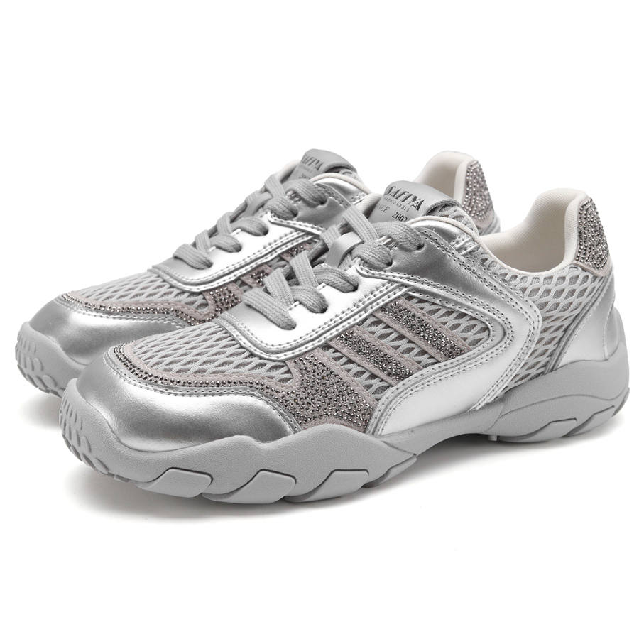 Safiya Cow Split Leather Low top Chunky Sneakers Women's