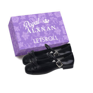 Alxnan Mary Jane Shoes Women's Black/Silver