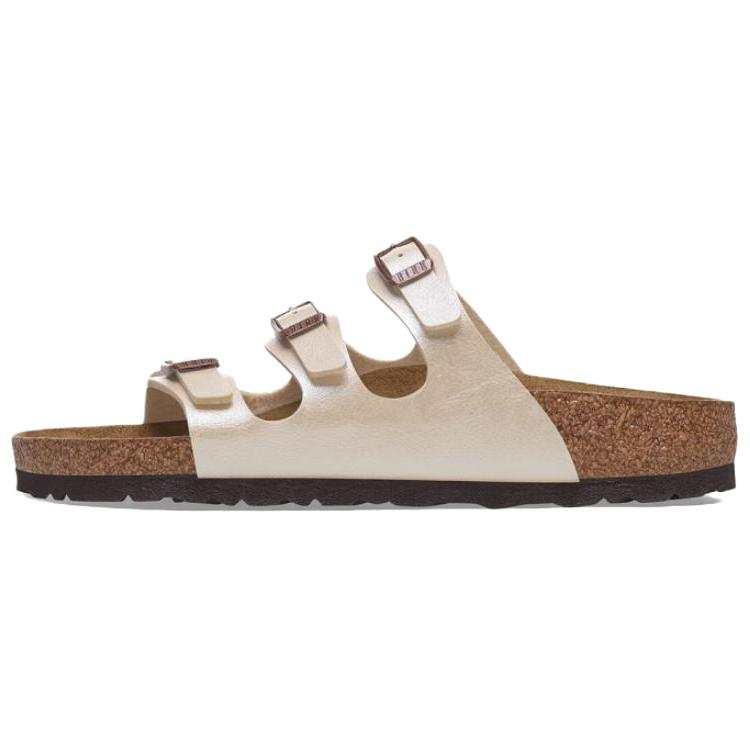 Birkenstock Florida Slide Slippers Women's White Narrow
