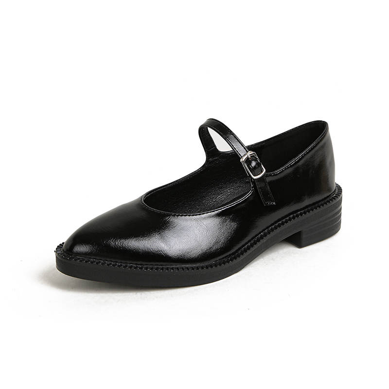 YAFEI XUANYU Microfiber Leather Chunky Heel Mary Jane Shoes 3.5cm Women's
