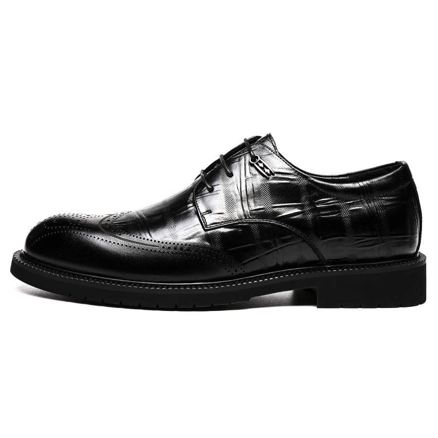CHINT CHINT Casual Leather Shoes Men's Low Top Black