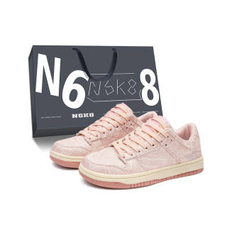 N6K8 Slip Resistant Abrasion Resistant Slip Resistant Abrasion Resistant Low top Skateboard Shoes Unisex Pink