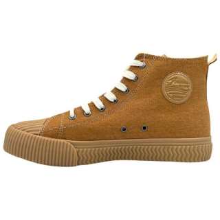 QIANJIN Abrasion Resistant Coverage Lightweight High top Canvas Shoes Men's Coffee