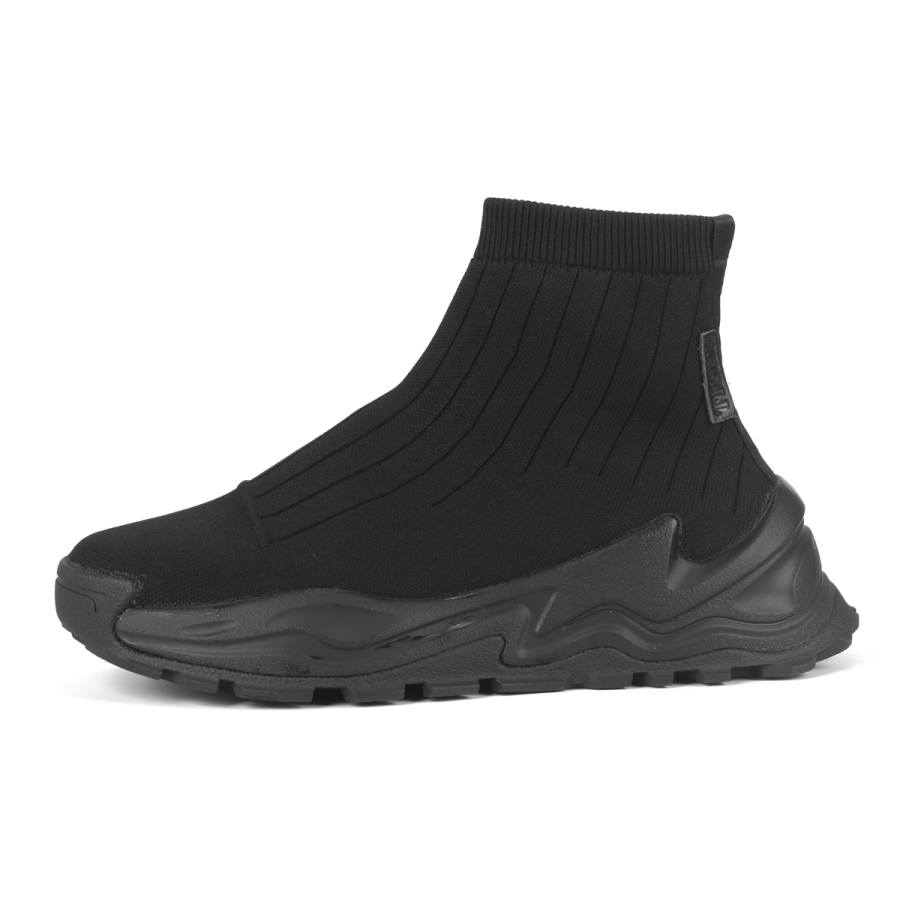 TIEKE Mesh Abrasion Resistant Breathable Abrasion Resistant Breathable Mid top Casual Shoes Men's Black