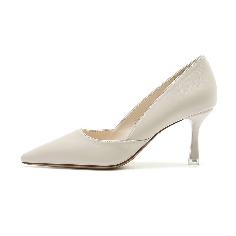 Zubumei Microfiber Leather Slim Heel High Heels 7cm Women's