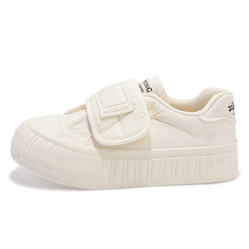 ZHANGXIAOJIE Canvas Low top Skateboard Shoes Women's Beige