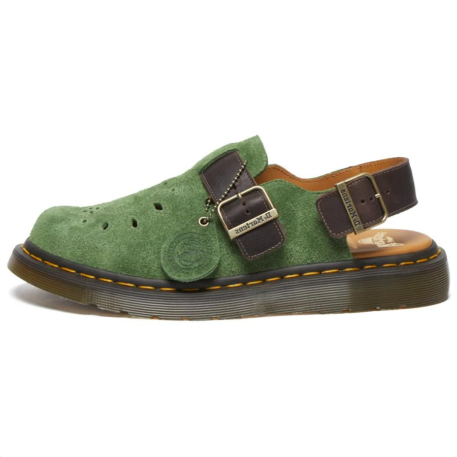 Dr.Martens AMP Jorge Desert Oasis Suede Cow Leather Abrasion Resistant Low top Casual Shoes Unisex Green
