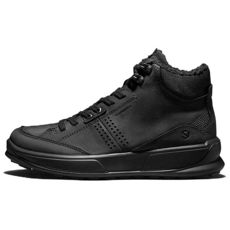 Ecco Ecco Cow Leather High top Casual Shoes Men's Black