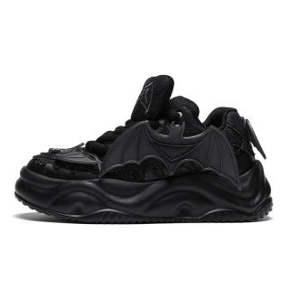K-61 K 61 Cushioning Abrasion Resistant Cushioning, Wear Resistant Low top Skateboard Shoes Unisex Black