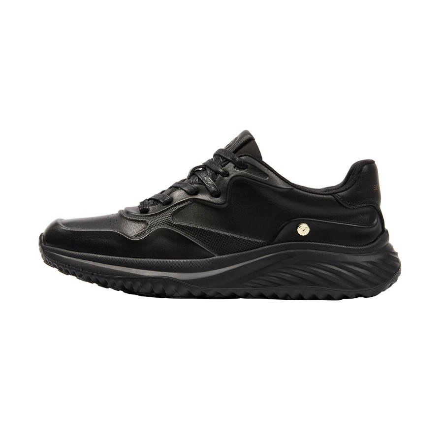 SEVEN Cow Leather Low top Casual Shoes Men's Black