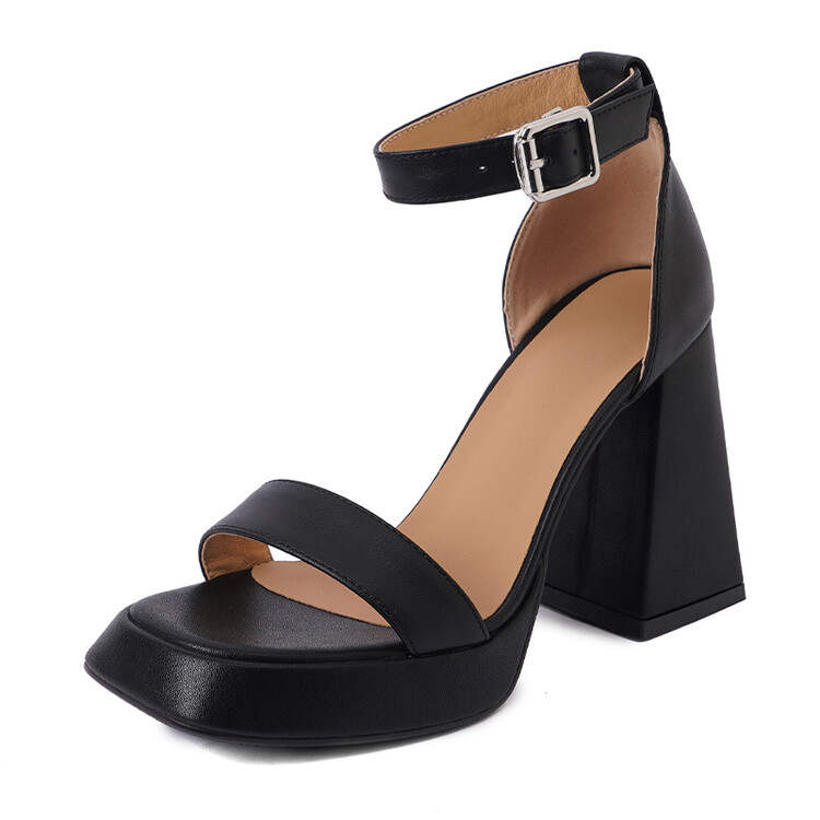 SUYANJIAO Cow Leather One Strap Sandals Women's
