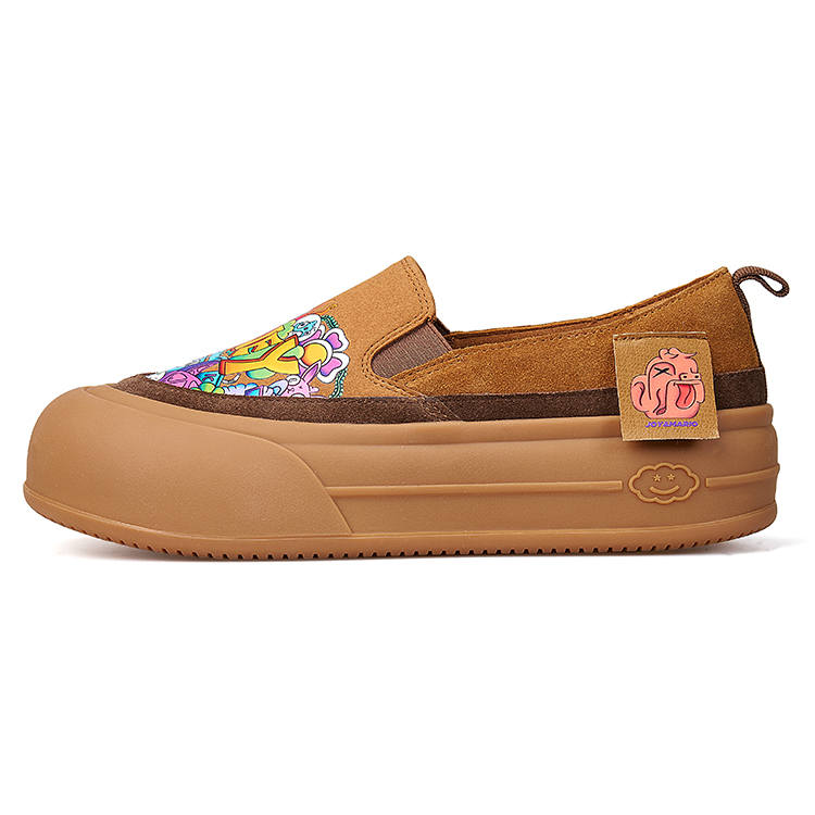 Joy&Mario Loafers Women's Camel/Light Gray/Yellow