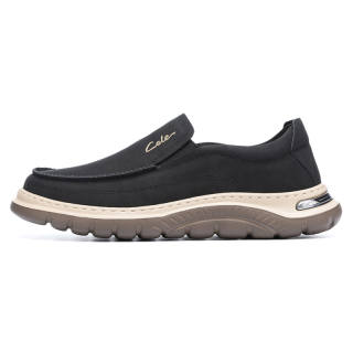 CELE Casual Leather Shoes Men's Low Top Black/Khaki/Gray