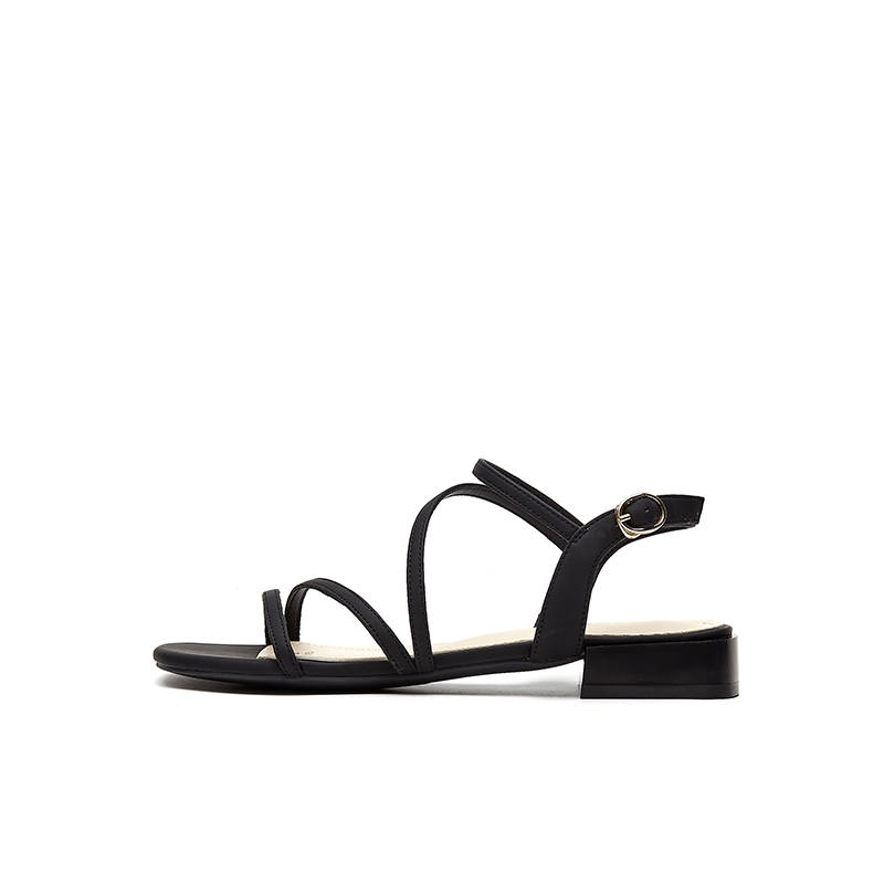 DAPHNE DAPHNE PU Synthetic Leather One Strap Sandals 2.5cm Women's