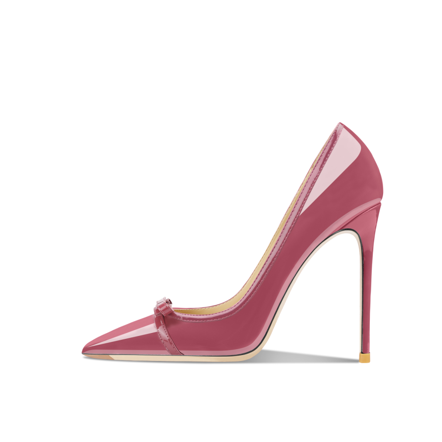 Suyymakk Slim Heel High Heels Women's Burgundy