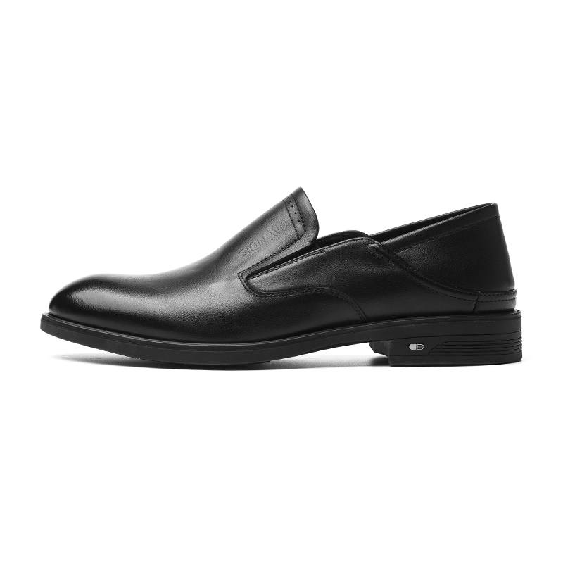 XINNUO Cow Leather Dress Shoes Men's Black