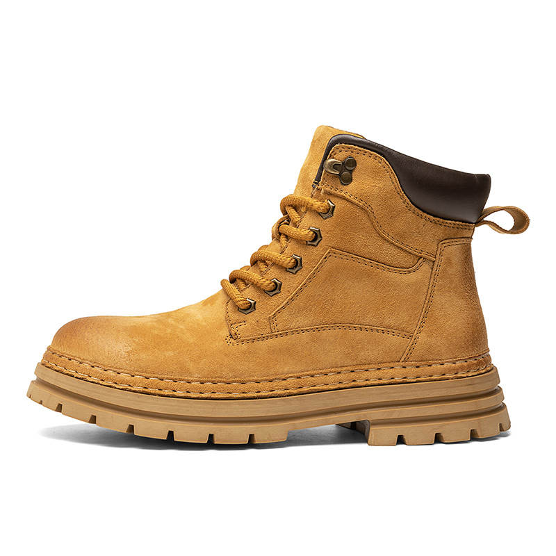 DAISHUTOU DAISHUTOU Top Grain Pig Leather Short Combat Boots Unisex
