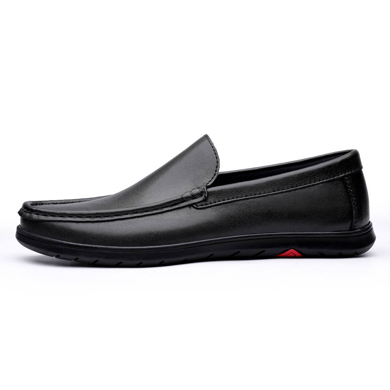 XIMO BULL Cow Split Leather Men's Casual Shoes Men's Black