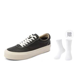 GXG Top Grain Cow Leather Low top Trendy Casual Skate Shoes Men's Black