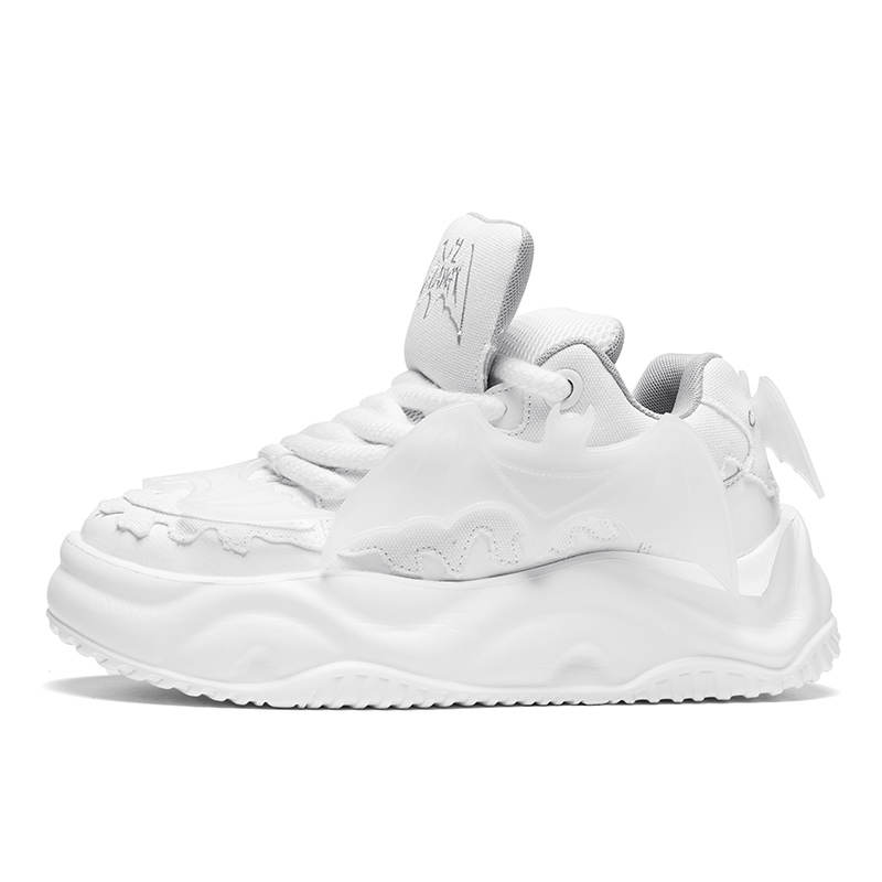 K-61 K 61 Cushioning Abrasion Resistant Cushioning, Wear Resistant Low top Skateboard Shoes Unisex White