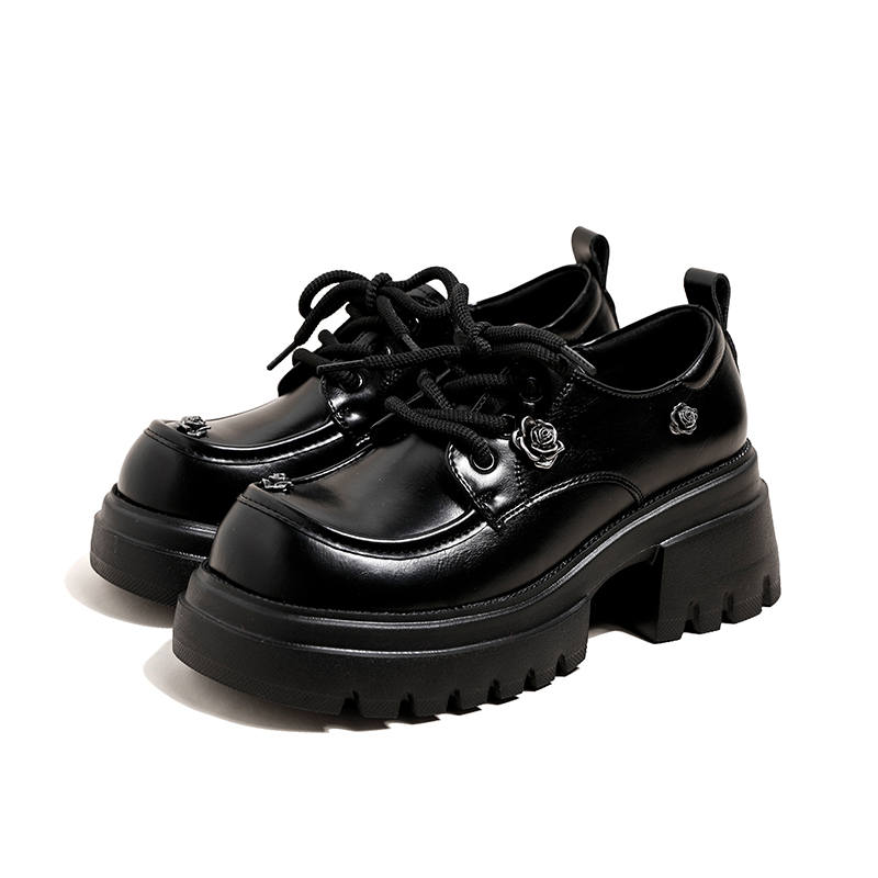 Ouumeis Microfiber Casual Shoes 7 Cm Women's Black