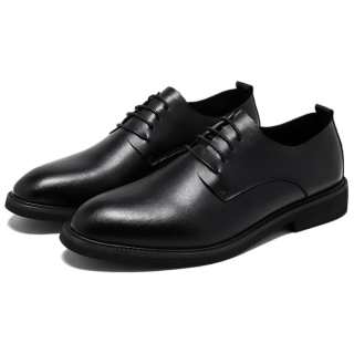 WEISHIBANGWEI Microfiber Leather Dress Shoes Men's Black