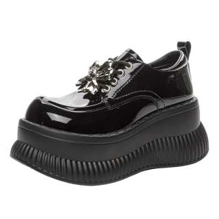 Shangjinni Synthetic Leather Slip Resistant Lightweight Height Increasing Mid top Casual Shoes
