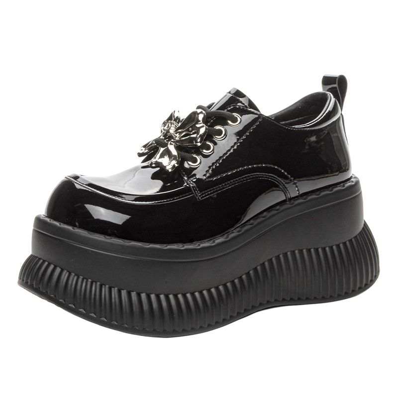 Shangjinni Synthetic Leather Slip Resistant Lightweight Height Increasing Mid top Casual Shoes