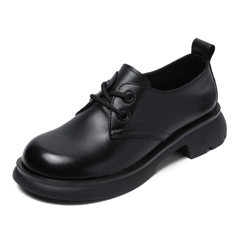 Devanro Devanro Top Grain Cow Leather Casual Shoes 4cm Women's