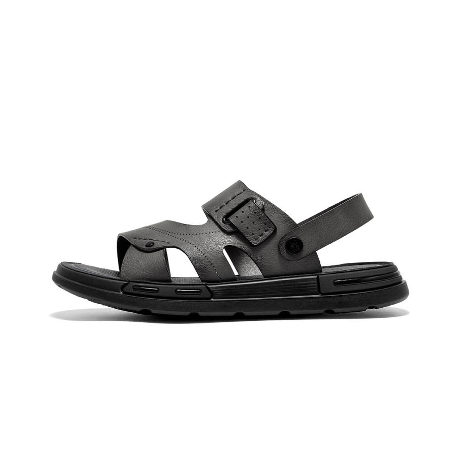 Spider King Synthetic Leather Beach Sandals Men's Gray