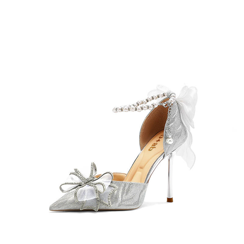 B+AB B+AB Slim Heel High Heels Women's Silver