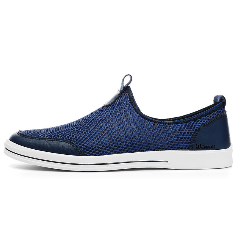 WENNAI Mesh Casual Shoes Men's Blue Sleeve Feet