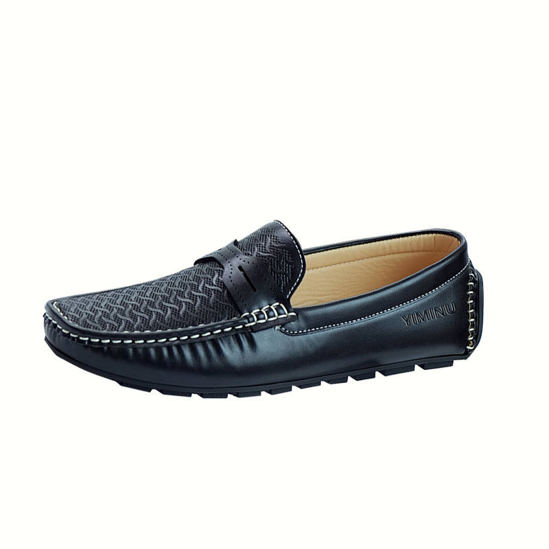 YIMINU Men's Casual Shoes Men's Low Top Black