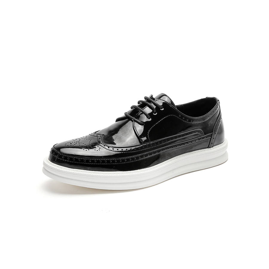 MADALLO Microfiber Leather Casual Leather Shoes Men's Black
