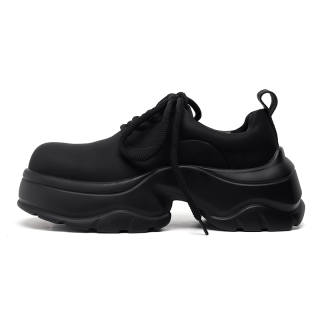 PAVEA Casual Leather Shoes Men's Low Top Black