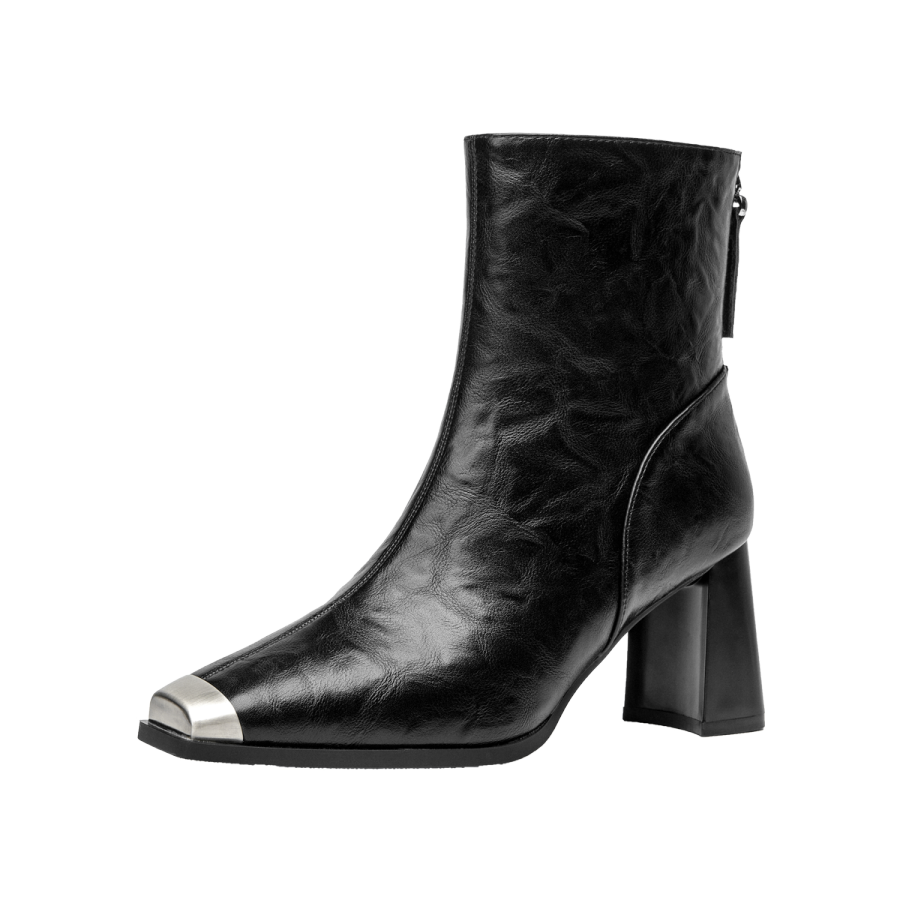 GUDIANFENGDU Pu Ankle Boots 7cm Women's