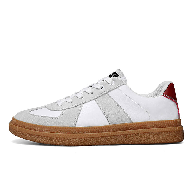 LAORENTOU Top Grain Cow Leather Slip Resistant Slip Resistant Low top Skateboard Shoes Men's