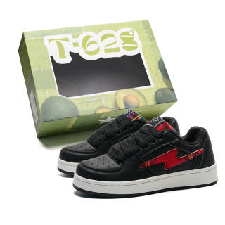 T628 Lightning Puffy Shoes Slip Resistant, Abrasion Resistant, Lightweight Low top Skateboard Shoes Unisex