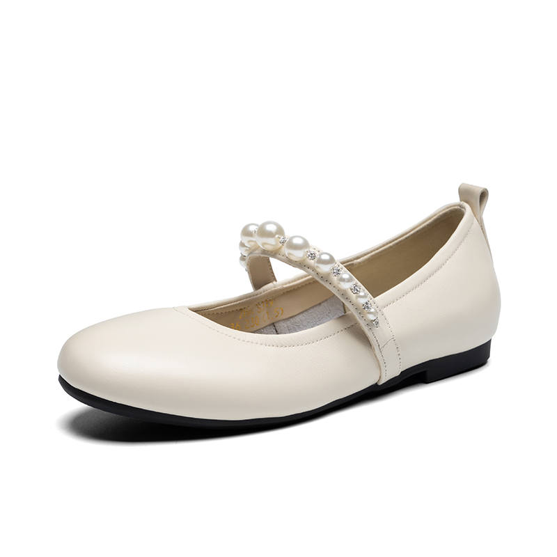 ZHR Top Grain Cow Leather Casual Shoes 1.5cm Women's