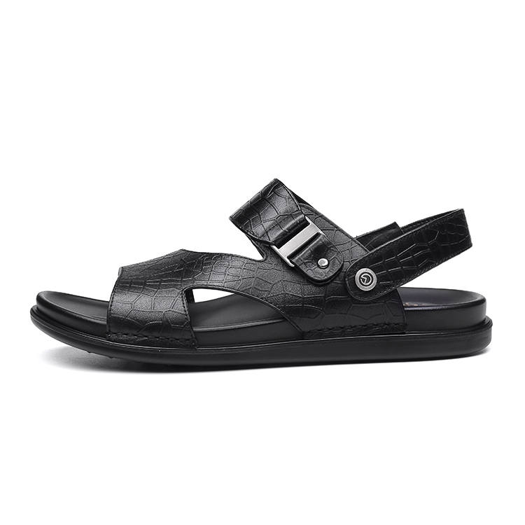 GOLDLION Top Grain Cow Leather Beach Sandals Men's