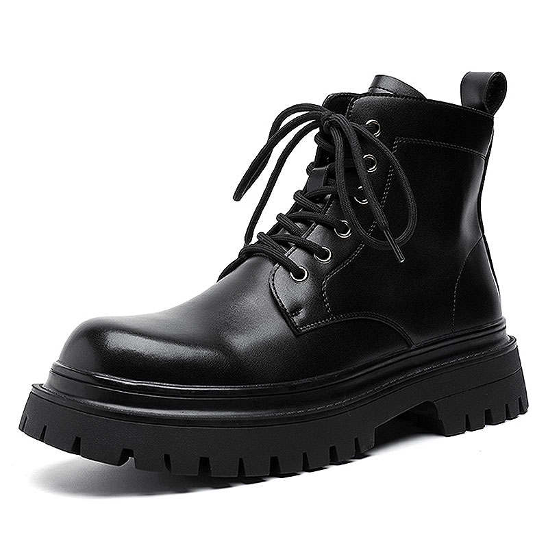 KAQIAODI Short Combat Boots Men's Black