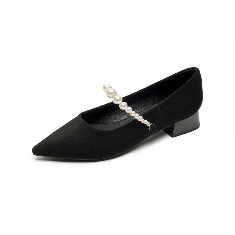 MABEL&CO Suede Chunky Heel High Heels 3cm Women's