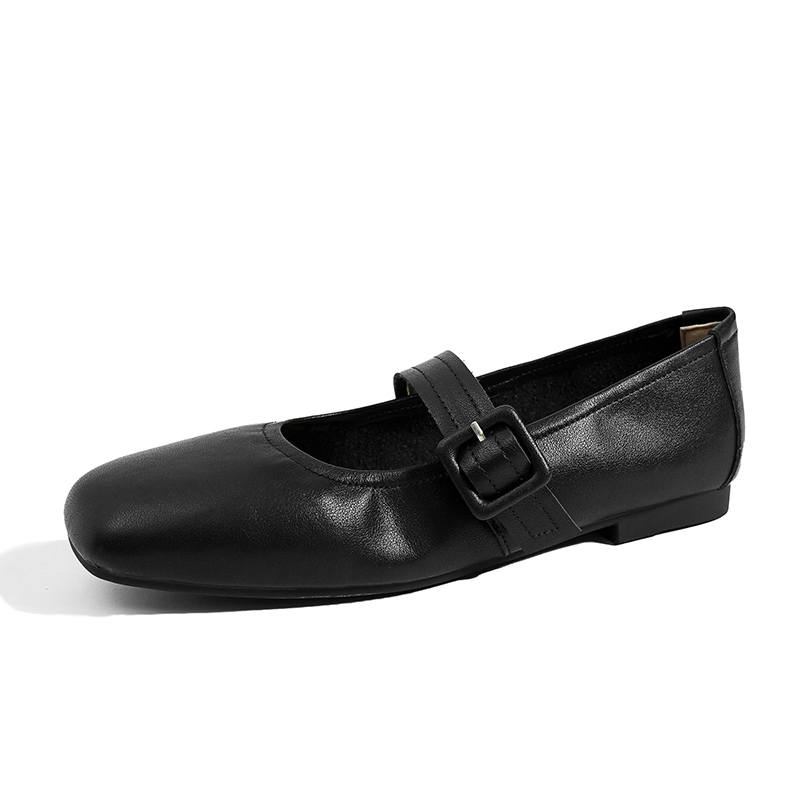 ZUOMILUO Microfiber Leather Chunky Heel Mary Jane Shoes Women's