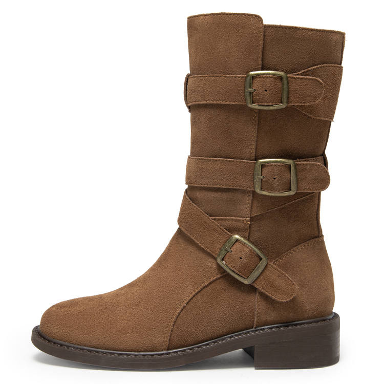C°BANNER C°BANNER Cow Split Leather Ankle Boots 4cm Women's