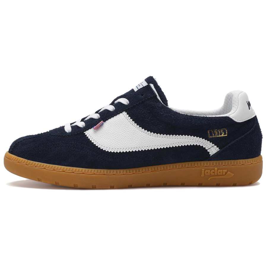 JACLAR CHAMP 1975 SPLIT Leather Low top Skateboard Shoes Unisex Navy Blue