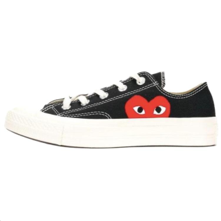 CDG Play Public Converse Chuck Taylor 70 Low top Skateboard Shoes Unisex Black White