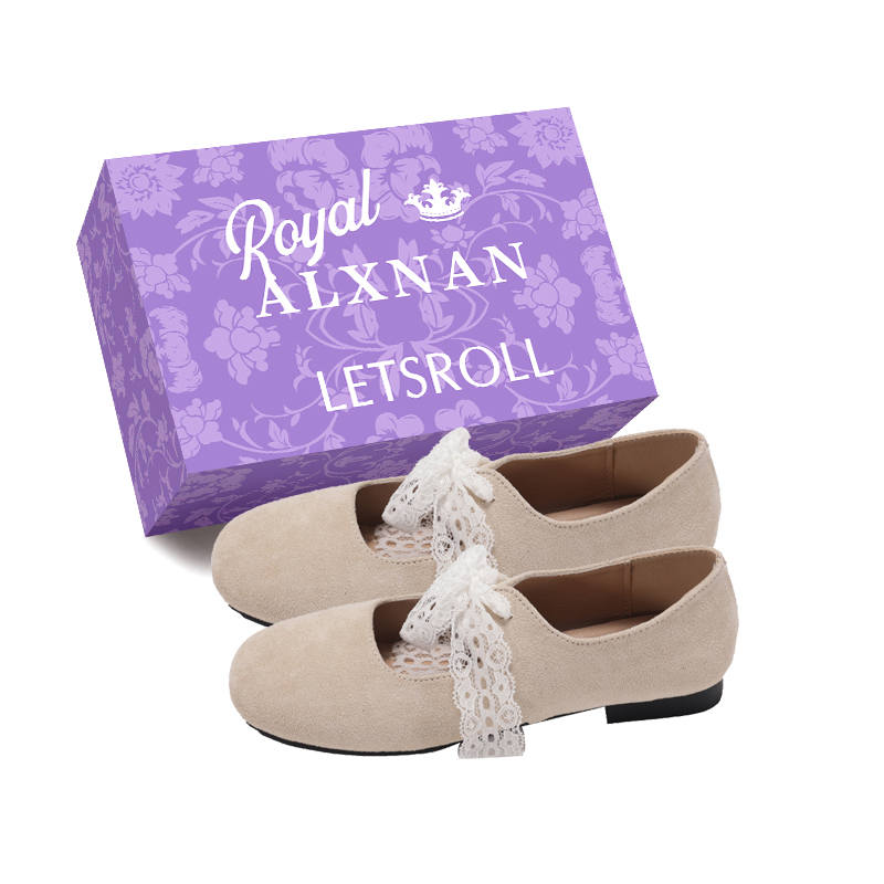 Alxnan Suede Flat Mary Jane Shoes Women's